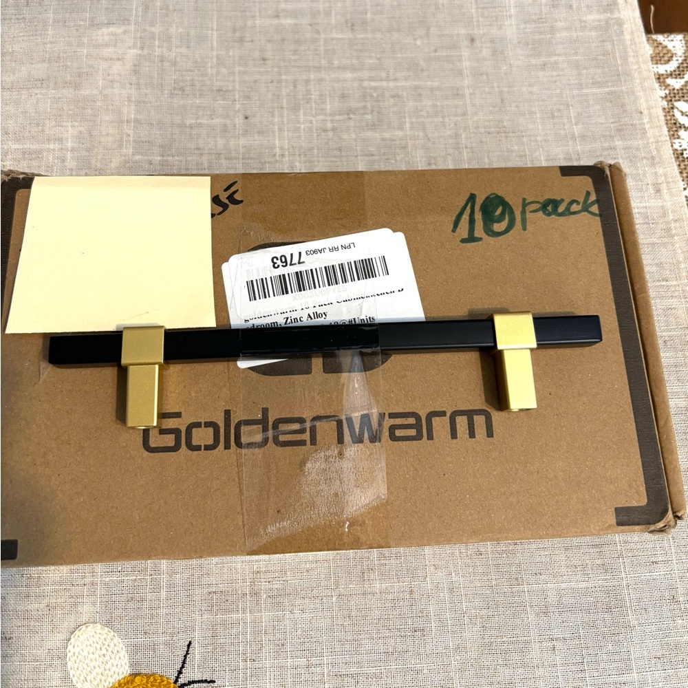 NWT Goldenwarm black/ gold 10 cabinet pulls